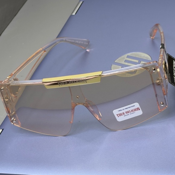 True Religion Gold and Pink Frame Sunglasses main image 9